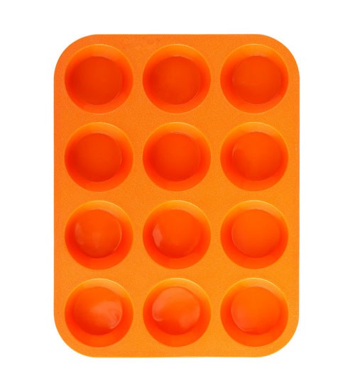 Forma na muffiny 12 ks silikonová, oranžová
